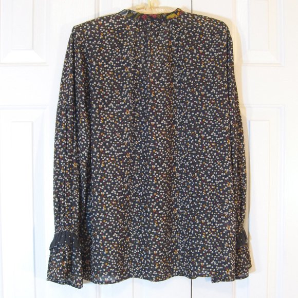 Loft | 'Fall Florals' Mixed Print Blouse Top - Picture 9 of 13